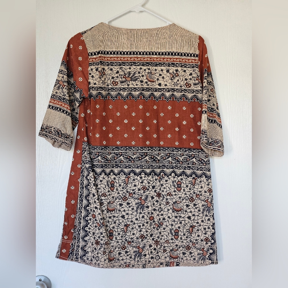 Rustic Floral Long Sleeve Dress